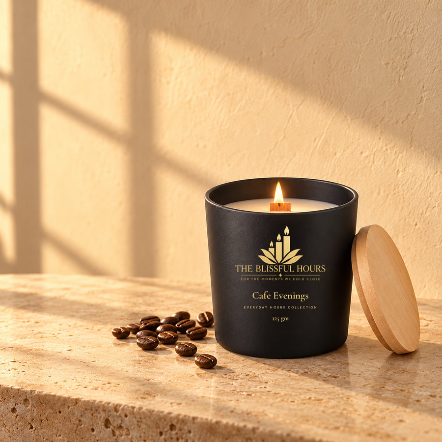 Cafe Evenings scented soy wax candle 125gm