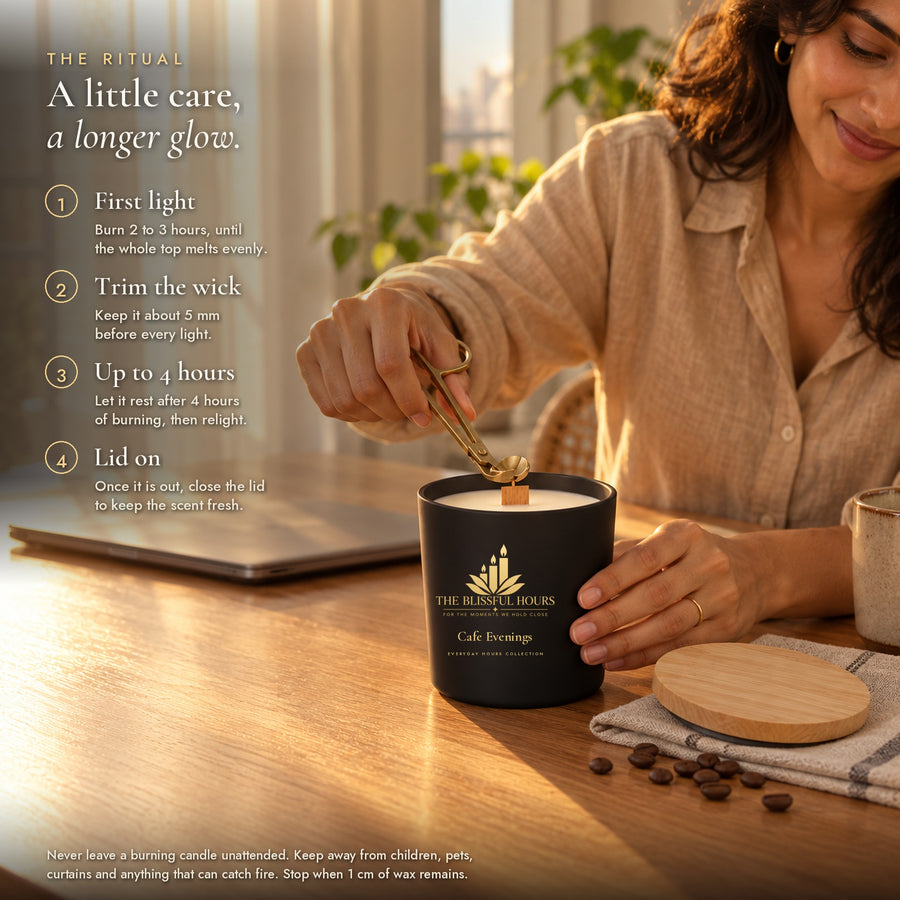 Cafe Evenings scented soy wax candle 125gm
