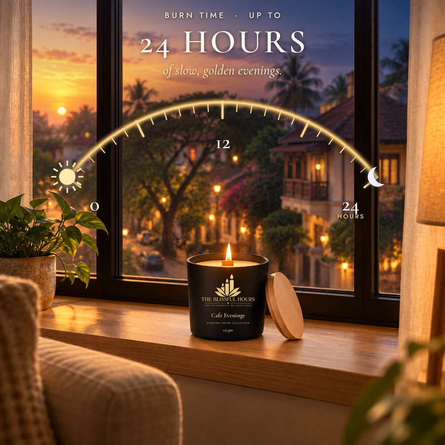 Cafe Evenings scented soy wax candle 125gm